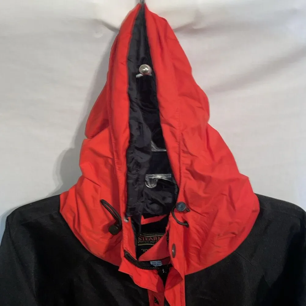 Stearns Men’s Weather Hoodie Coat Size 3XL Red Black Nylon Outdoors Rain Protect